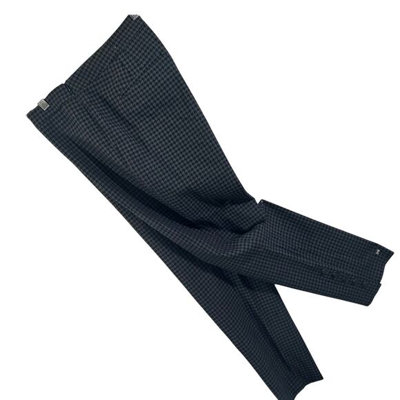 NWOT! TALBOTS! BLACK & GRAY HOUNDSTOOTH, BUTTON ANKLE DETAIL PANTS, SLACKS!SZ 12 - Picture 1 of 12